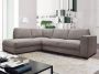 Hoekbank MESETA Stof Grijs Hoek links L 285 cm x H 85 cm x D 205 cm - Thumbnail 1