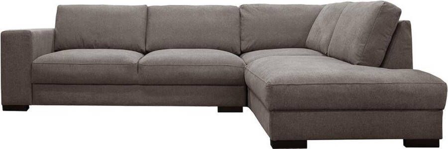 Hoekbank MESETA Stof Grijs Hoek rechts L 285 cm x H 85 cm x D 205 cm
