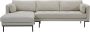 Maison Céphy Hoekbank met hoek links van beige stof en metalen poten ISABELLA L 269 cm x H 83 cm x D 166 cm - Thumbnail 3