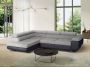 Hoekbank met hoek links van grijze stof en kunstleer KERIO II L 273 cm x H 90 cm x D 200 cm - Thumbnail 1