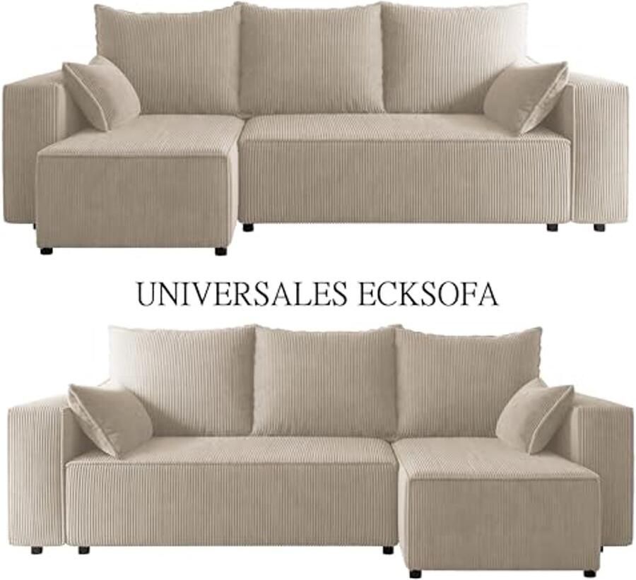 Hoekbank met slaapfunctie multifunctionele L-vorm sofa met bedlade tijdloos comfort en stijl voor jouw woonkamer