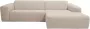 Hoekbank van bouclé stof Beige Hoek rechts SESTOLA L 286 cm x H 76 cm x D 160 cm - Thumbnail 1