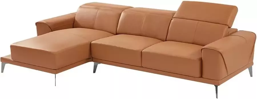 Vente-unique Hoekbank van buffelleer Hoek links ANDOR L 279 cm x H 95 cm x D 170 cm - Foto 3