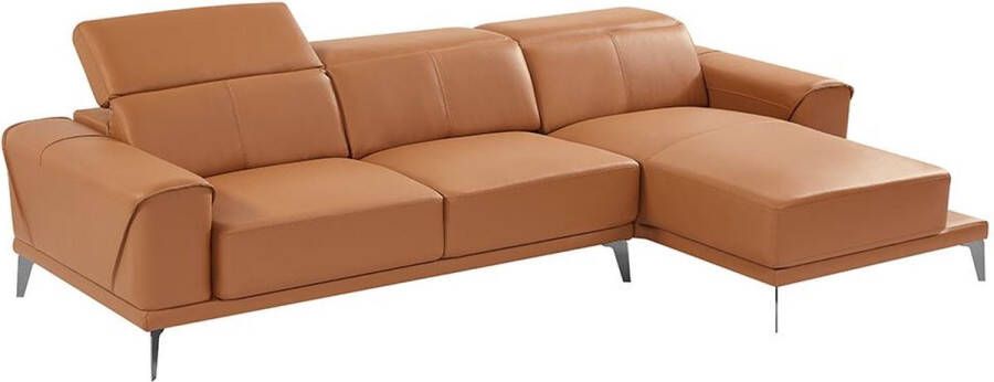 Vente-unique Hoekbank van buffelleer Hoek rechts ANDOR L 279 cm x H 95 cm x D 170 cm