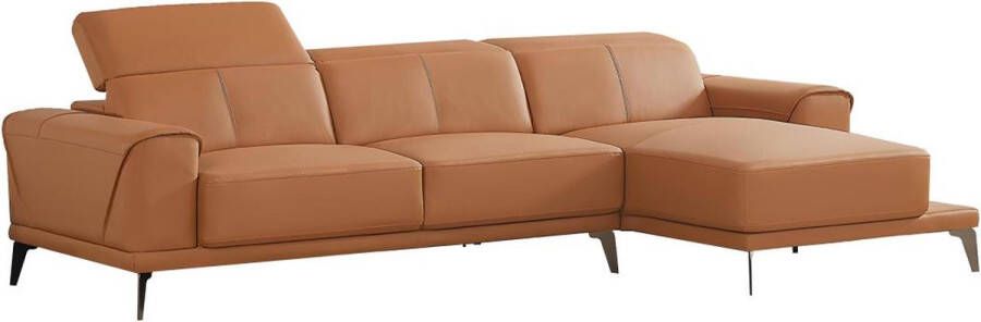 Vente-unique Hoekbank van buffelleer Hoek rechts ANDOR L 279 cm x H 95 cm x D 170 cm - Foto 2