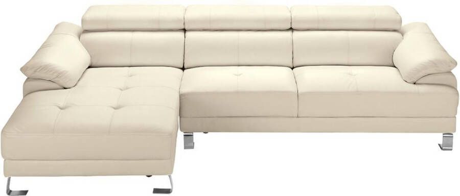 LINEA SOFA Hoekbank van leer EXCELSIOR II ivoor hoek links L 265 cm x H 74 cm x D 165 cm - Foto 2