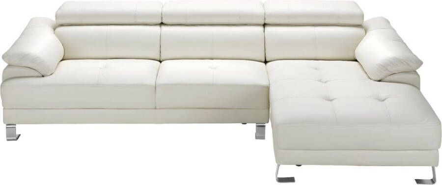LINEA SOFA Hoekbank van leer EXCELSIOR II ivoor hoek rechts L 265 cm x H 74 cm x D 165 cm - Foto 2