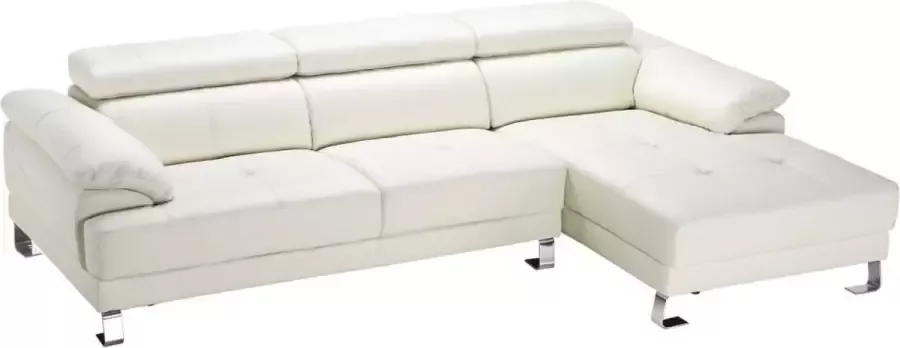 LINEA SOFA Hoekbank van leer EXCELSIOR II ivoor hoek rechts L 265 cm x H 74 cm x D 165 cm - Foto 3