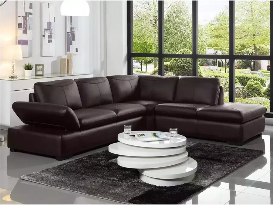 LINEA SOFA Hoekbank van leer ONYX II bruin hoek rechts L 268 cm x H 79 cm x D 231 cm - Foto 3