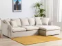 Hoekbank van stof Beige Hoek rechts DOROTY L 256 cm x H 83 cm x D 162 cm - Thumbnail 1