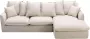 Hoekbank van stof Beige Hoek rechts DOROTY L 256 cm x H 83 cm x D 162 cm - Thumbnail 2