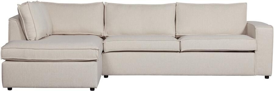 Hoekbank Zand – Polyester – Verlenging Links – 5-Zits – Modern