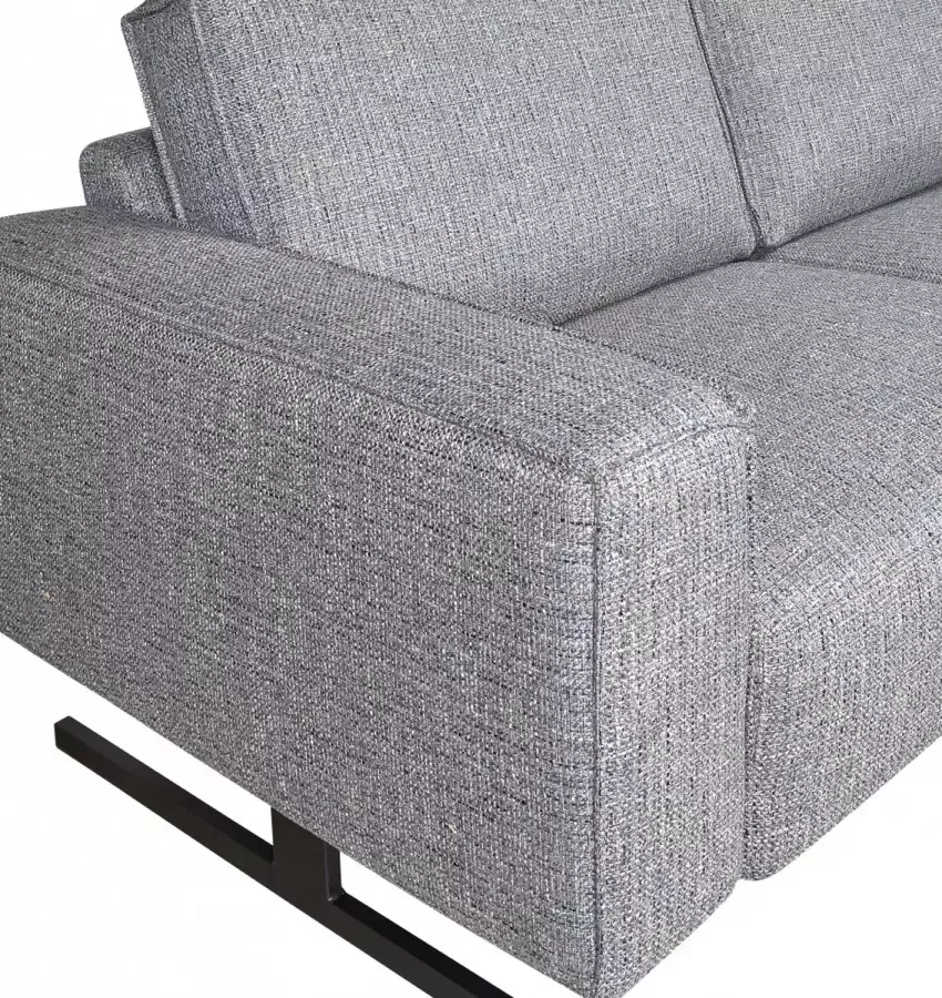 Woonexpress Hoekbank Zandwijk Grijs Textiel Grijs 86x264x214cm (HxBxD) Rechts