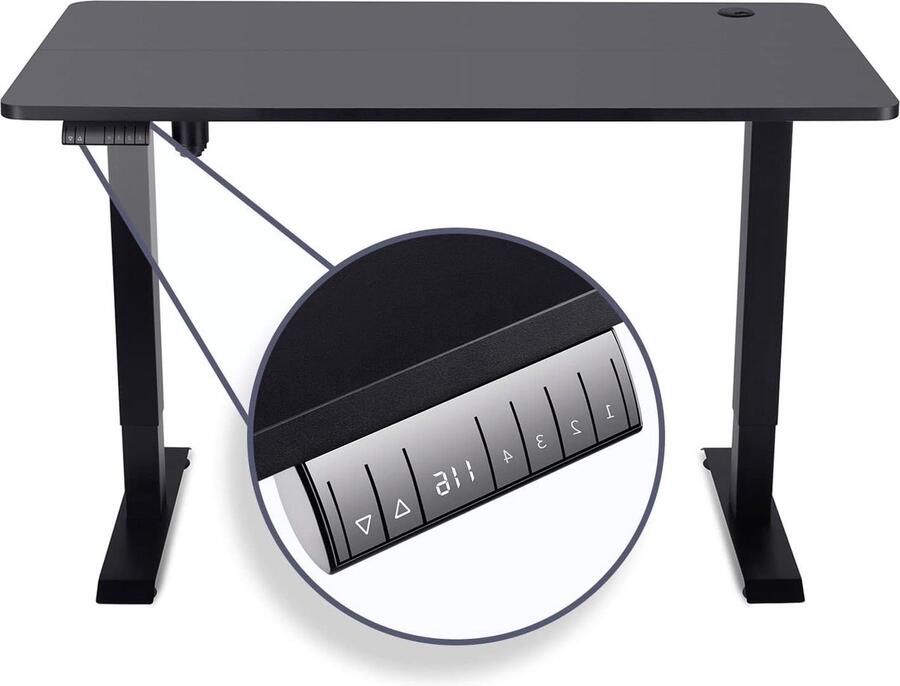 Hoekbureau Elektrisch Verstelbaar Staand Bureau 100 cm 60 cm Hout Hoekbureau