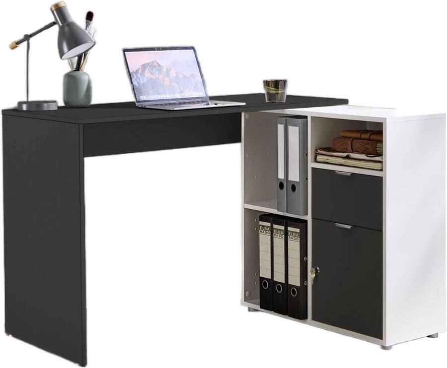 Hoekbureau voor Thuiswerkplek Modern Design met Opbergmogelijkheden - Foto 2