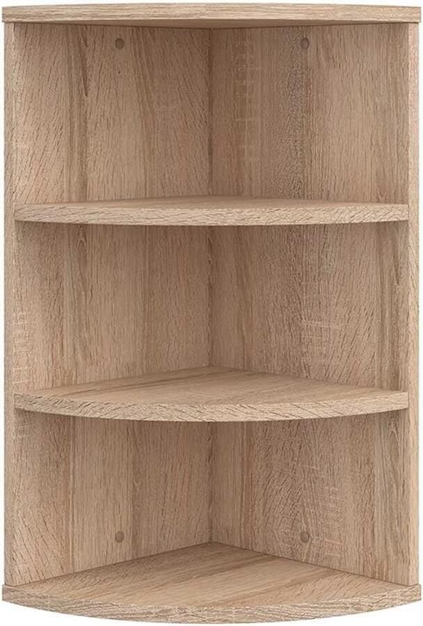 Hoekplank 30 x 60 cm Wandrek met Open Planken voor Boeken en Decoraties