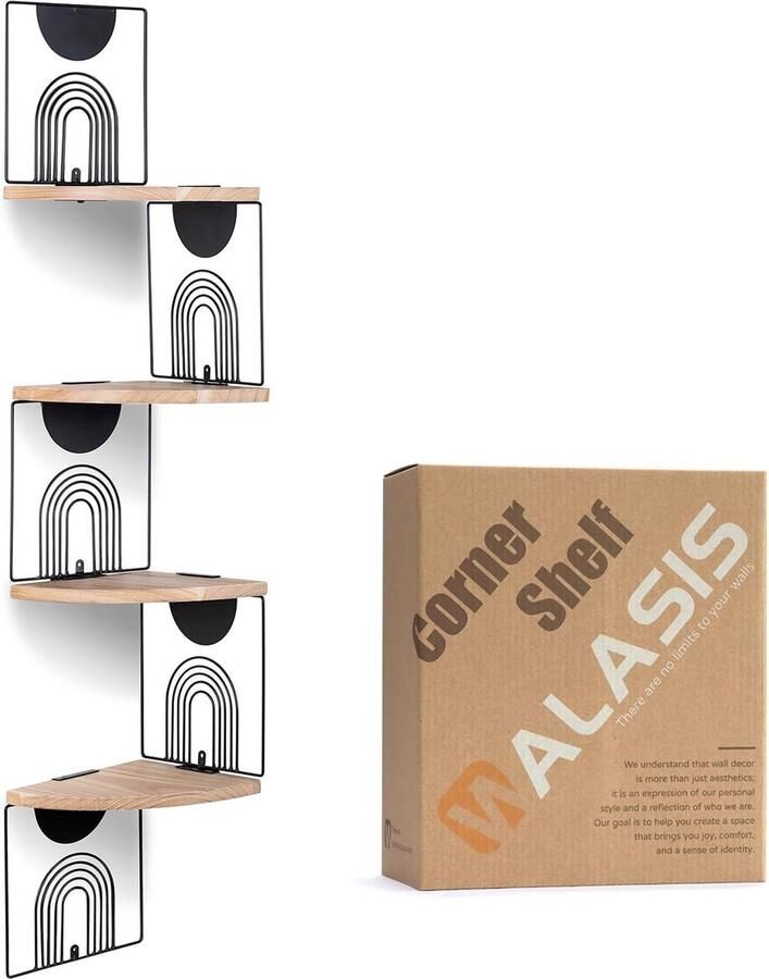 Hoekplank hangend wandrek hoekplank rustiek hoekwandplank klein houten hoekrek voor keuken badkamer kinderkamer woonkamer