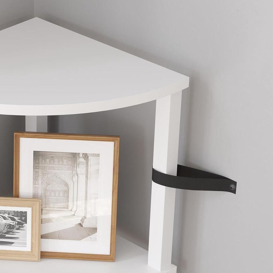 Hoekplank staand rek boekenkast 5 niveaus ladderrek opbergrek plantenrek keuken woonkamer industrieel design wit JSJ001W opbergrek