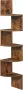 Hoekplank wandplank met 5 planken zwevende plank voor keuken slaapkamer woonkamer studeerkamer kantoor donkerbruin LBC20BX - Thumbnail 1