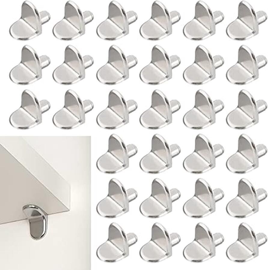 Hoekplankdragers 30 Stuks Zinklegering Plankhouders voor Meubels & Boekenkasten