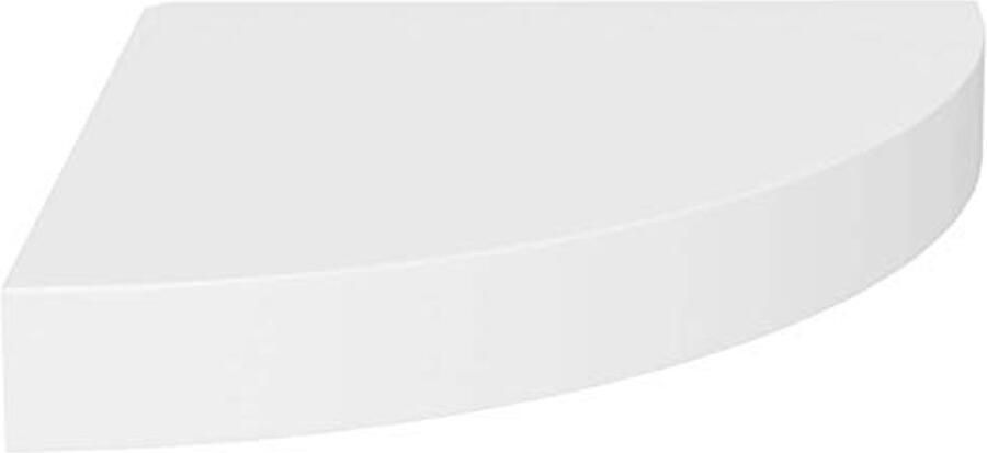 Hoekrek voor boeken en decoratie wandplank Zwevend rek voor woonkamer en kantoor Wit 25x25cm