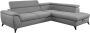 Hoekslaapbank met hoek rechts van grijze stof BORTIGALI L 252 cm x H 70 cm x D 200 cm - Thumbnail 2