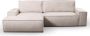 Hoekslaapbank van teddy stof Beige Hoek links AMELIA van PASCAL MORABITO L 267 cm x H 85 cm x D 167 cm - Thumbnail 4