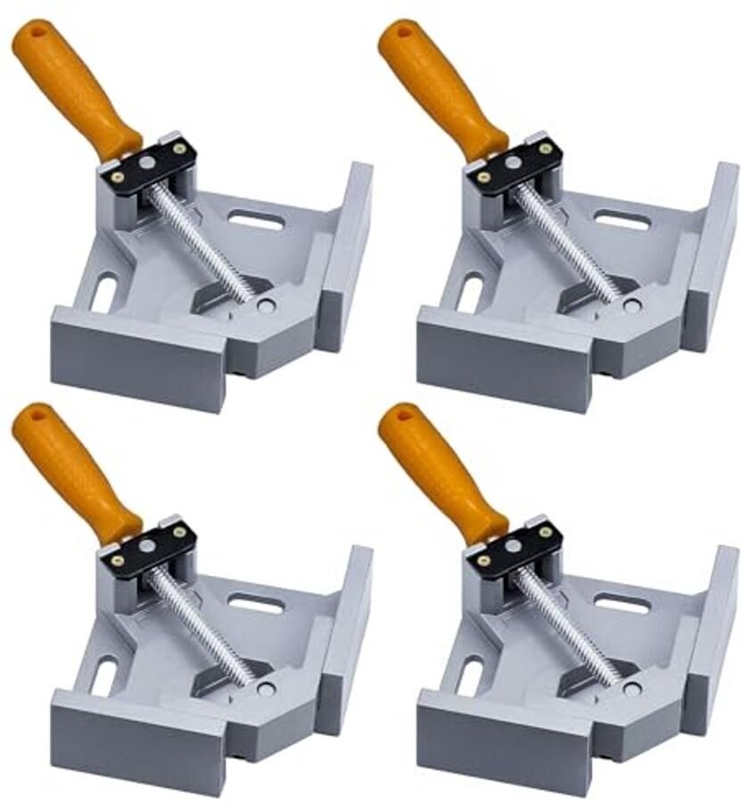 Hoekspanners Set van 4 90 Graden Hoekklemmen voor Hout Metaal en Glas