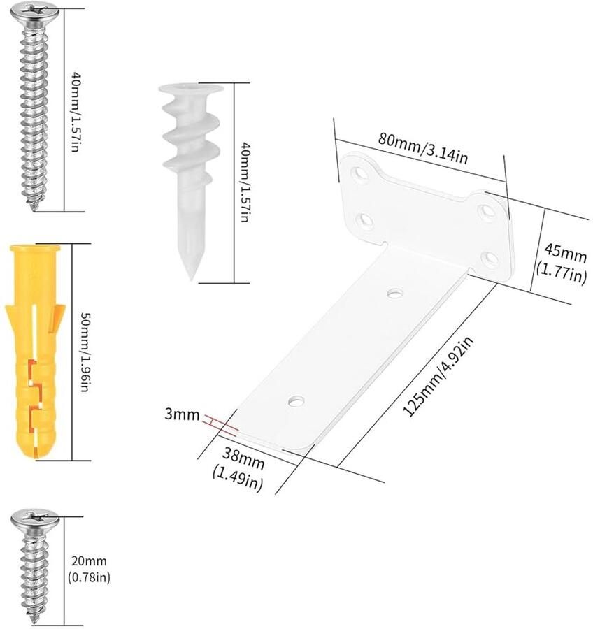Hoeksteun 125 mm Robuust en duurzaam 1 stuk Staal