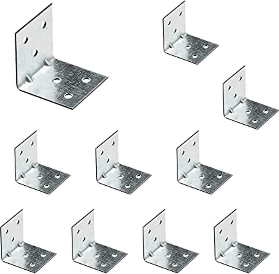 Hoekverbindingen set van 10 90 graden L klemmen voor sterke houten verbindingen