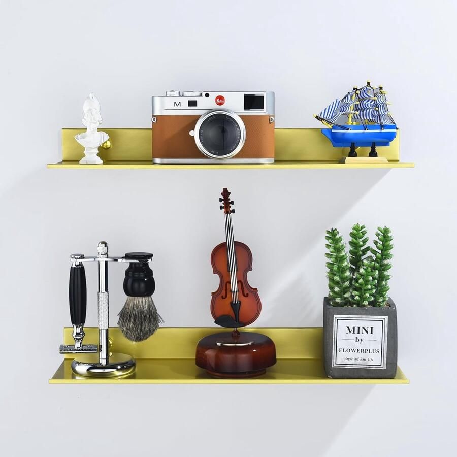 Hoekwandplank geen montage met 3 niveaus zwevende wandplanken hoekopslagdisplayplanken plantenwandplank voor slaapkamer badkamer woonkamer (zwart metaal)