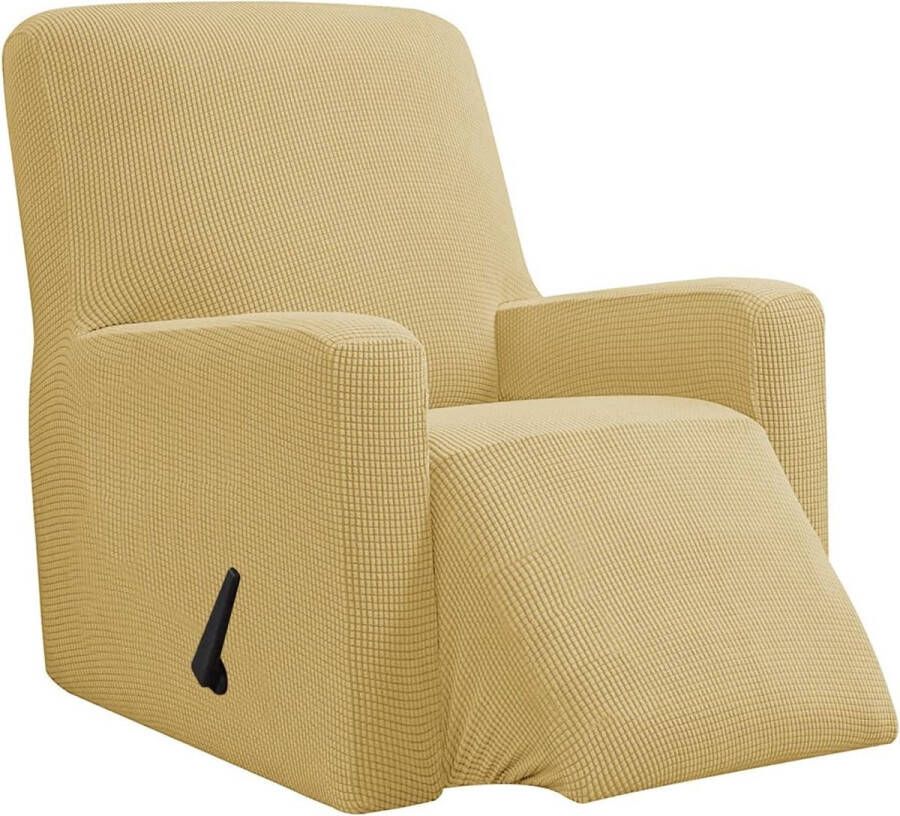 Hoes fauteuil jacquard Fauteuilhoezen stretchhoes voor relaxfauteuil compleet Elastische hoes voor tv fauteuil (Olijfgroen)