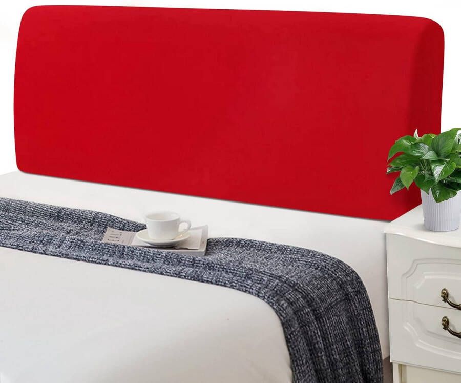 Hoes voor het hoofdbord van het bed rekbaar wasbaar verdikt spandex all-inclusive stofdicht hoofdbordhoes voor tweepersoonsbed eenpersoonsbed bed hoofdbordbekleding (120-140 cm rood)