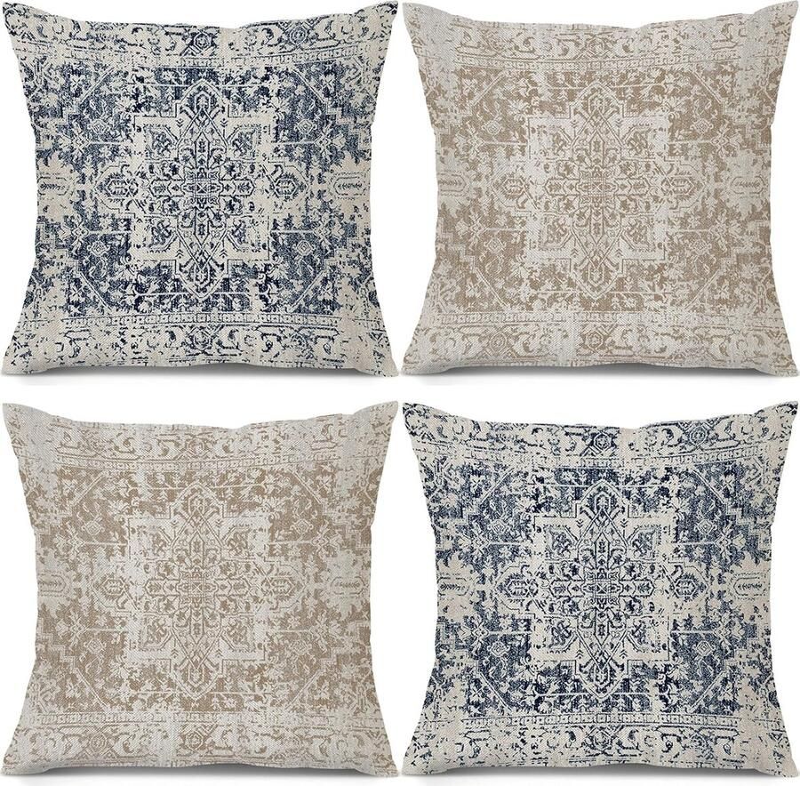 Hoes voor sierkussen 80 x 80 cm microvezel premium voordeelset van 2 kussenslopen decoratie voor kussens bank of bed stof superzacht hypoallergeen anti-mijt ademend hoes voor sierkussen met verborgen ritssluiting