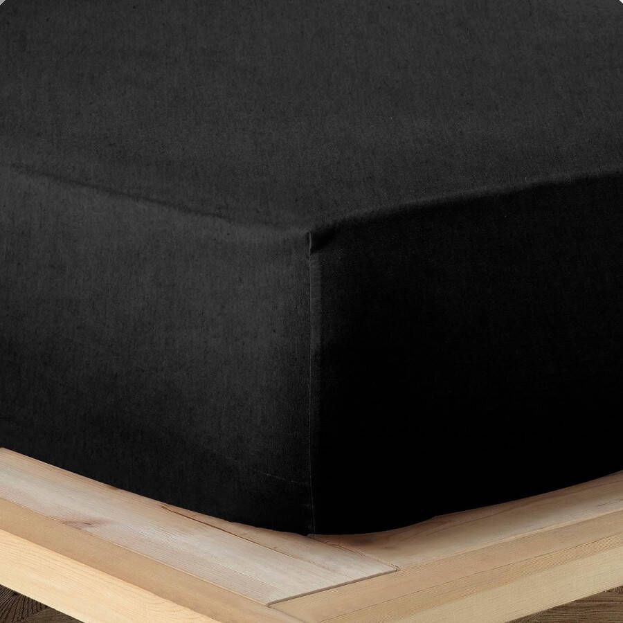 Hoeslaken 100x200cm boxspring hoeslaken tot 30 cm matrashoogte laken 100x200 zwart