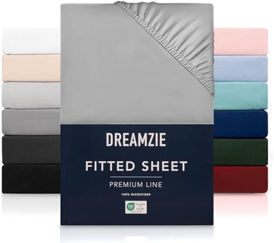 Hoeslaken 120 x 200 cm Zacht Microvezel Hoeslaken voor Dikke Matrassen Geschikt voor Onrustige Slapers Oeko-Tex Gecertificeerd