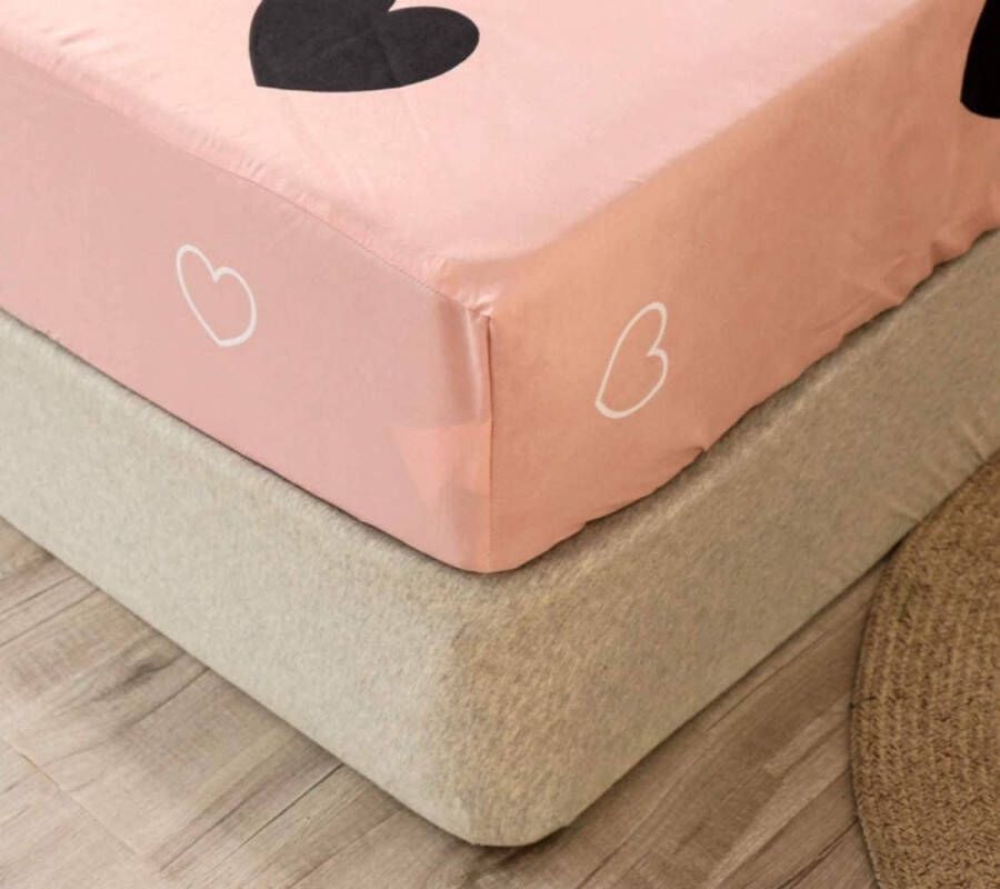 Hoeslaken 120x200 cm kindermatrasbeschermer roze hoeslaken voor eenpersoonsbed boxspringbed 100% microvezel zacht laken geschikt voor matrassen tot 25-30 cm