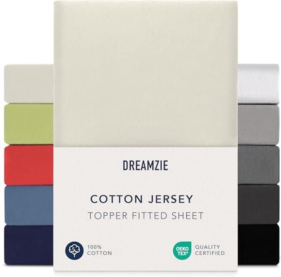 Hoeslaken 140x200 cm 160x200 cm 100% katoenjersey voor matrassen tot 37 cm hypoallergeen Oeko-Tex beige