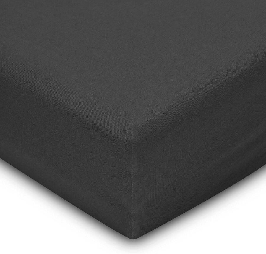 Hoeslaken 160x200 cm Donkergrijs Anti-Huisstofmijt Hypoallergeen Zacht Ademend met Hoekelastiek voor Matrassen tot 30 cm