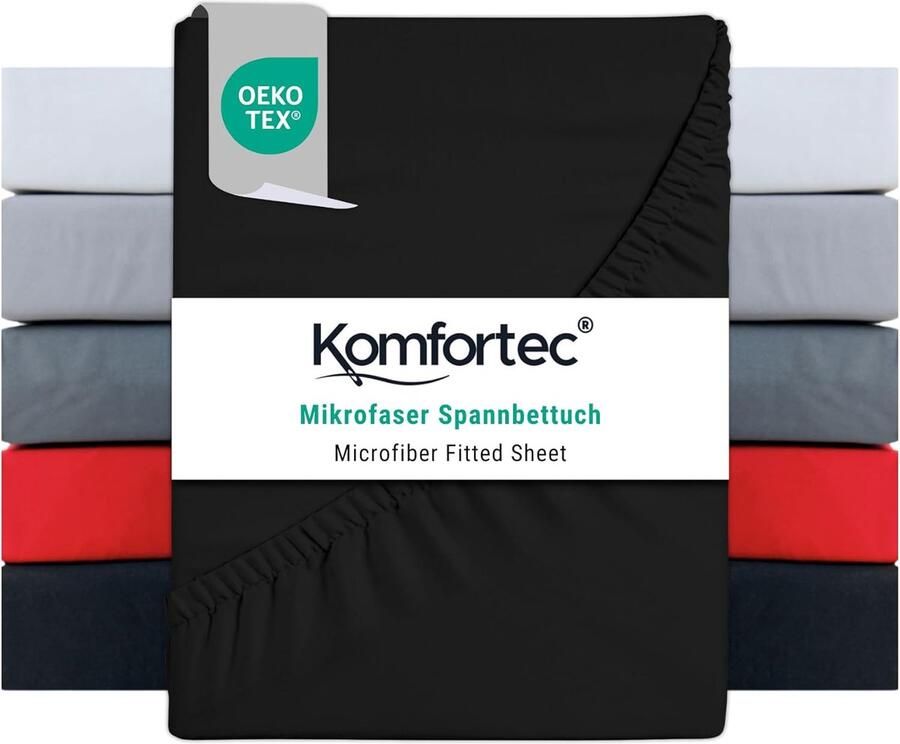 Hoeslaken 160x200 cm voor Boxspringbed Zwart Geschikt voor Matrassen tot 30cm Hoogte