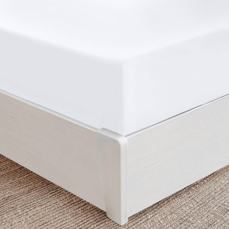 Hoeslaken 180 x 200 cm boxspring microvezel hoeslaken tot 40 cm matrashoogte zacht kreukvrij elastiek rondom (180 x 200 cm wit)