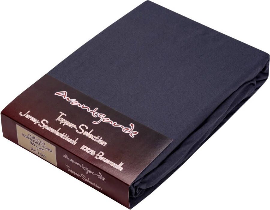 Hoeslaken 180 x 200 x 220 cm voor Boxspring Bed Topper Pad Extra Low Bridge Hoeslaken Zeer Goed Ca. 170 g m² 100% jersey katoen (18 antraciet)