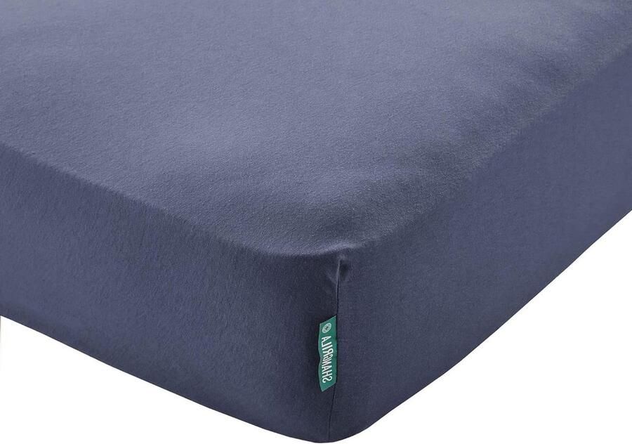 Hoeslaken 180x200+30 cm donkerblauw microsatijn huidvriendelijk voor boxspringbedden matrassen tot 30 cm Berlin content in html lakens 202092 matrasovertrek