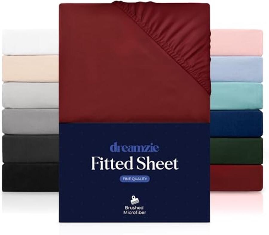 Hoeslaken 160 x 200 cm Zacht Microvezel Hoekhoogte 35 cm Geschikt voor Dikke Matrassen Oeko-Tex Gecertificeerd