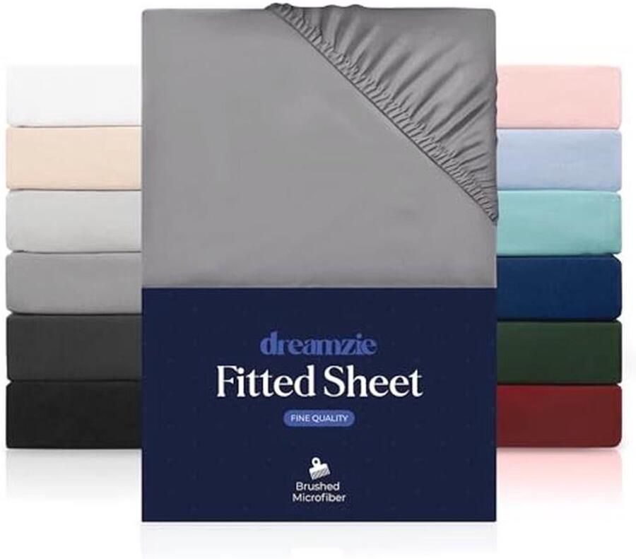 Hoeslaken 90x200 cm voor dikke matrassen tot 30 cm 100% polyester microvezel anthracietgrijs Oeko TEX gecertificeerd met volledige elastiek