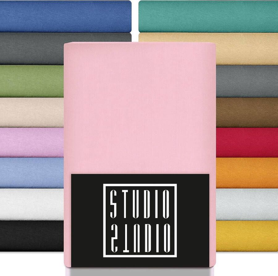 Hoeslaken 90x200cm 100% gekamd katoen Oeko-TEX 100 merkkwaliteit laken hoeslaken jersey 90x200 voor alle standaard matrassen tot 25cm hoog poeder