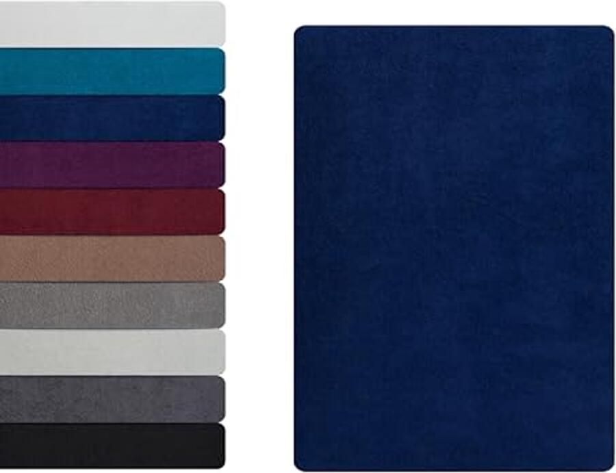 Hoeslaken Badstof 140-160 x 200 cm Zacht en Warm Katoen Polyester voor Matras tot 25 cm Oeko-Tex