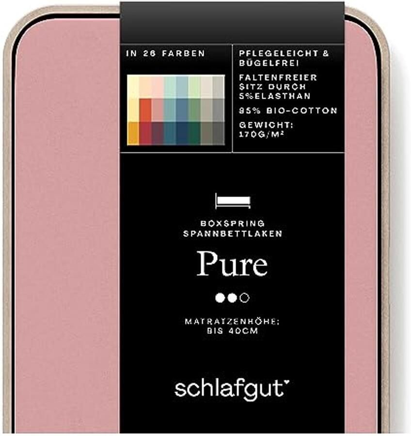 Hoeslaken Boxspring 180x200 cm 200x220 cm Biologisch Jersey Katoen Bedlaken met Elastiek in Paars