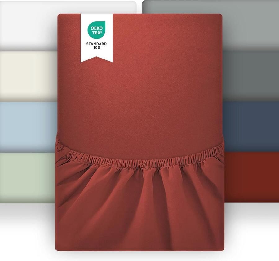 Hoeslaken Eenpersoonsbed 90 x 200 cm Microvezel Geschikt voor Matras tot 25 cm Ademend en Zacht Oeko-Tex Gecertificeerd