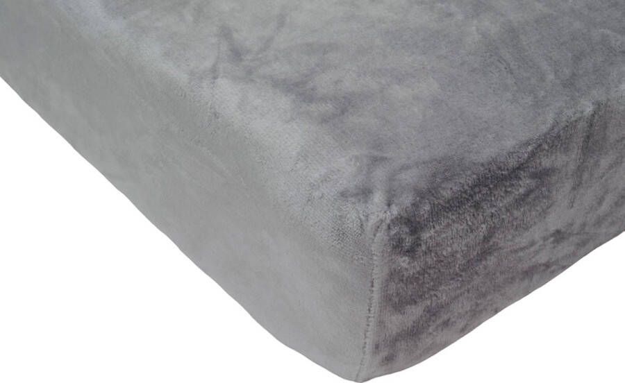 Zachtbeddengoed.nl Hoeslaken Hoeslakens Matras Topper Velvet Eenpersoons 80x200 cm 90x200 cm -Hoekhoogte tot 23cm Grijs Laken Zacht Comfortabel Kwalitatief Beddengoed